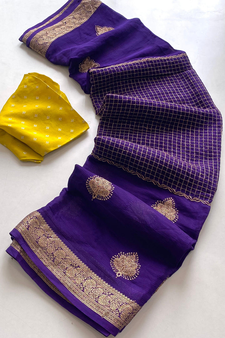 Glow All Night Chinnon Chiffon Saree