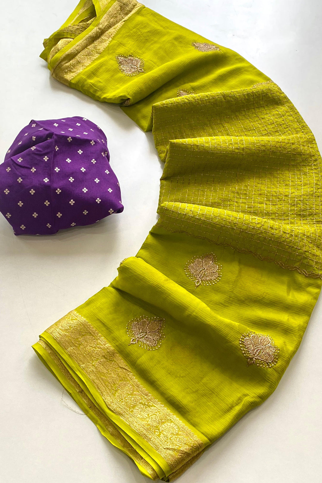 Glow All Night Chinnon Chiffon Saree