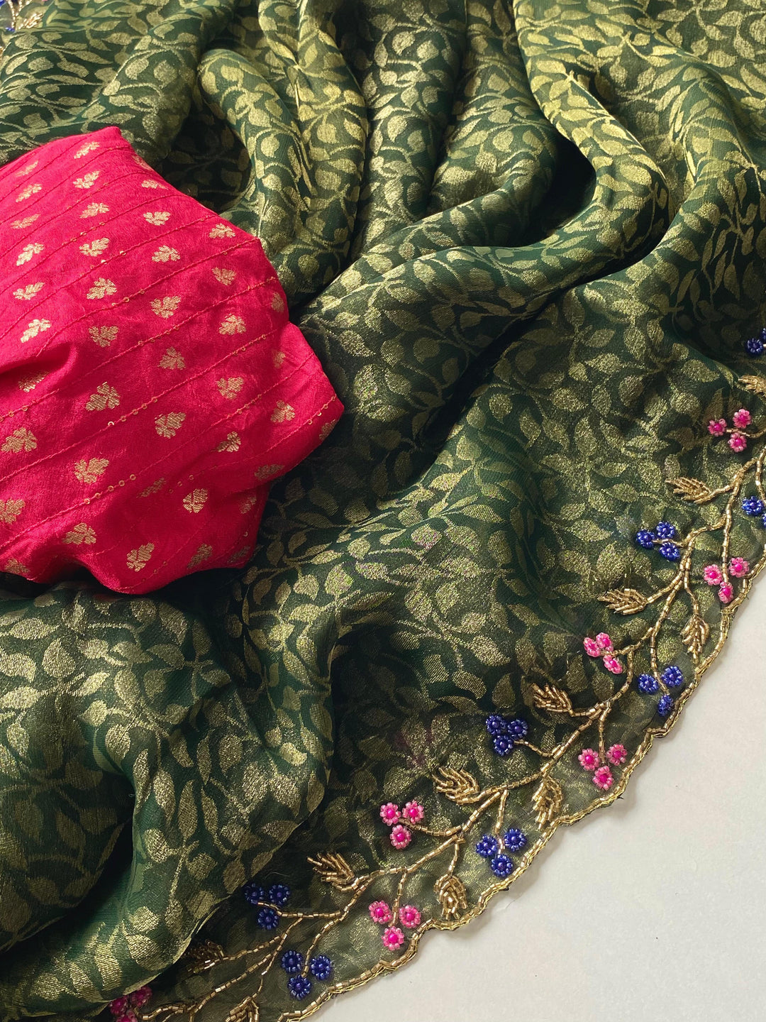 Shine in Six Yards Organza Silk Saree