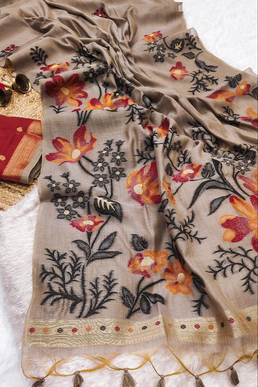 Aranya Aura Muga Cotton Saree