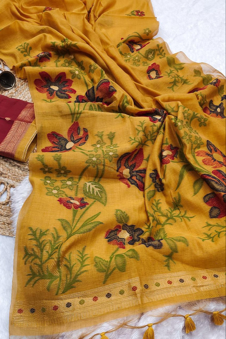 Aranya Aura Muga Cotton Saree