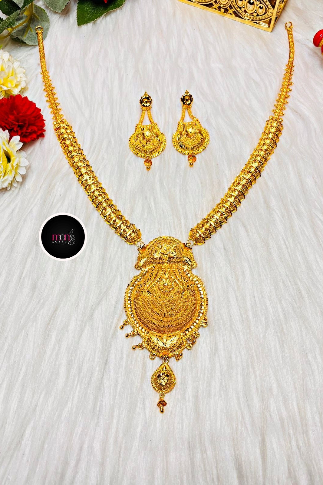 Inaya Gold Plated Sita Har Bridal Necklace set