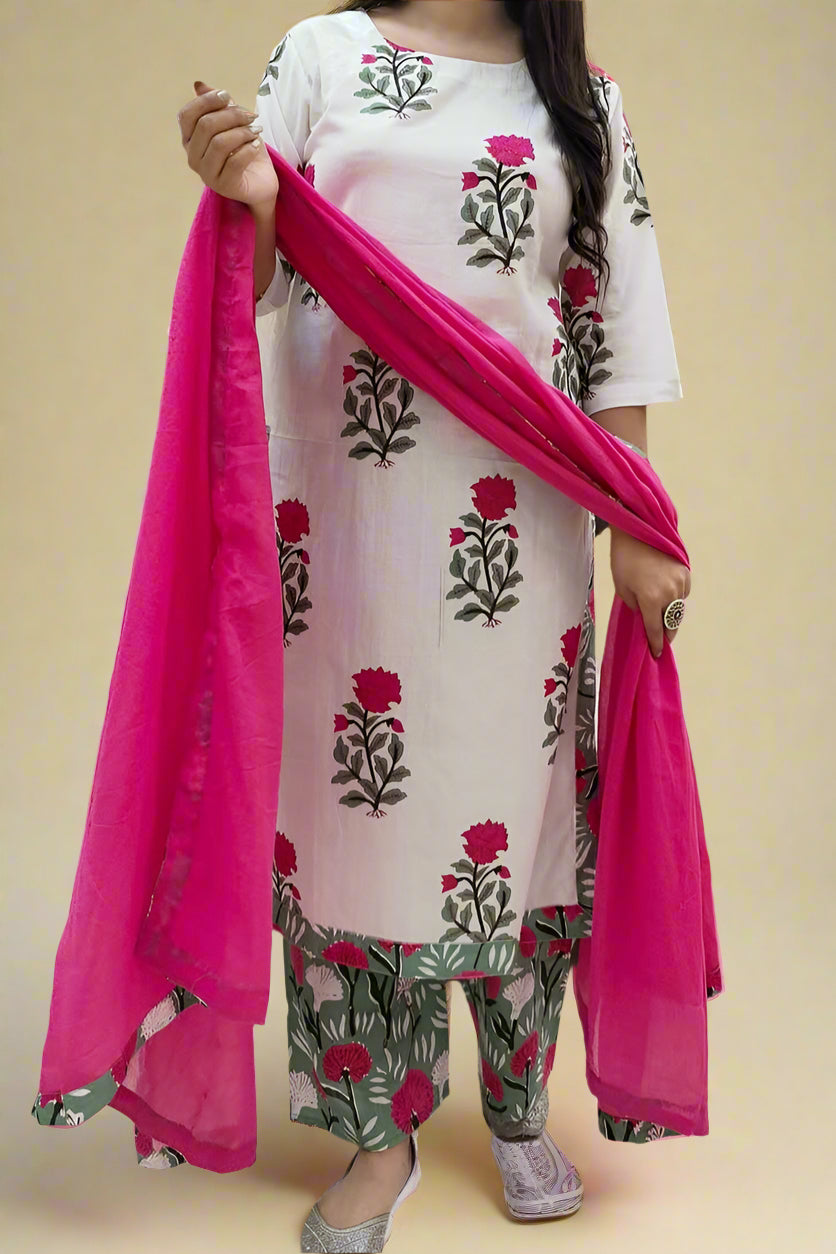 Aura of Fabric Cotton Kurti Set