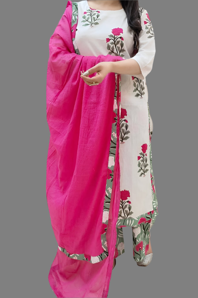 Aura of Fabric Cotton Kurti Set