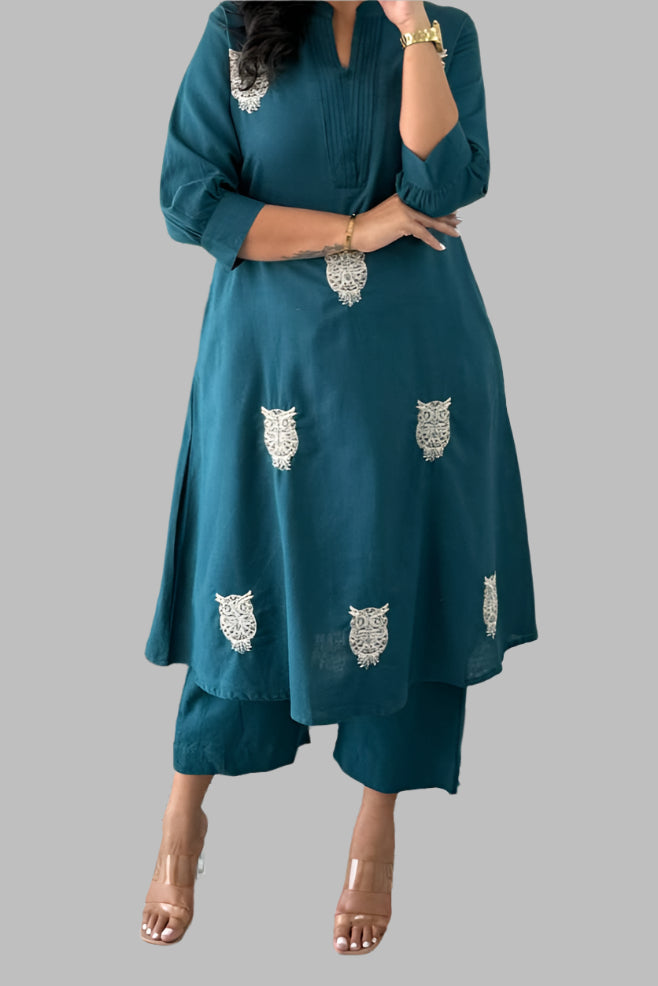 Owl World Cotton Coord Set