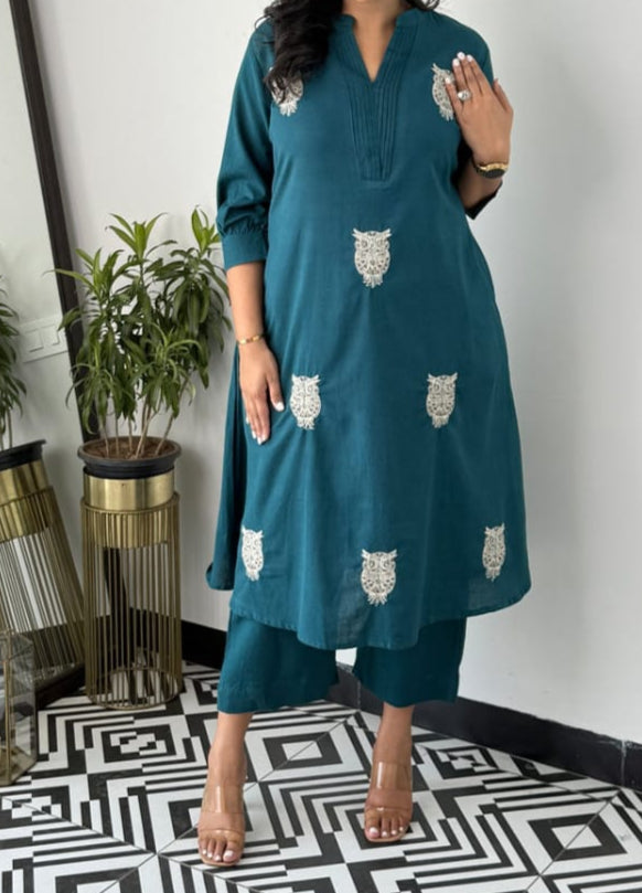 Owl World Cotton Coord Set