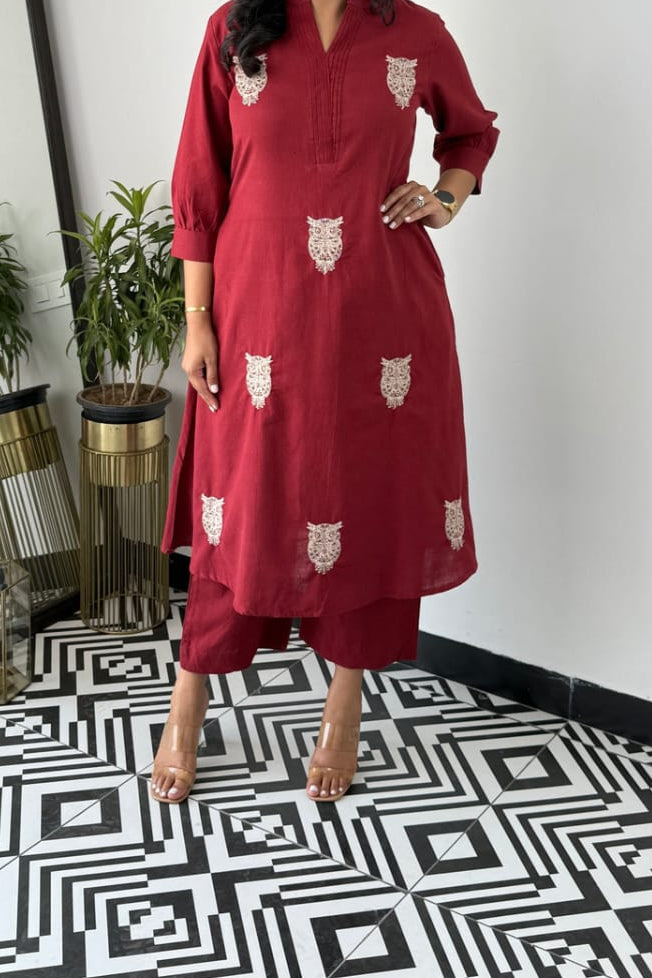 Owl World Cotton Coord Set