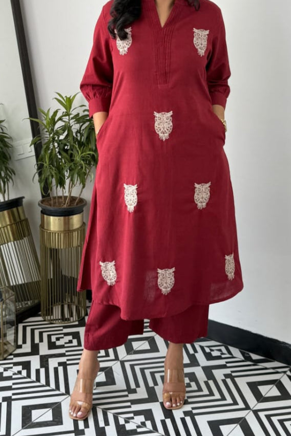 Owl World Cotton Coord Set