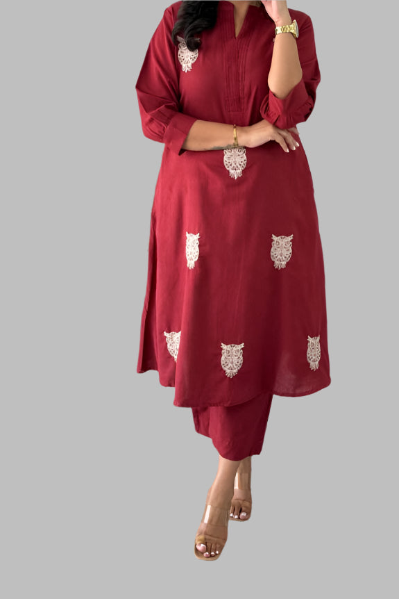 Owl World Cotton Coord Set