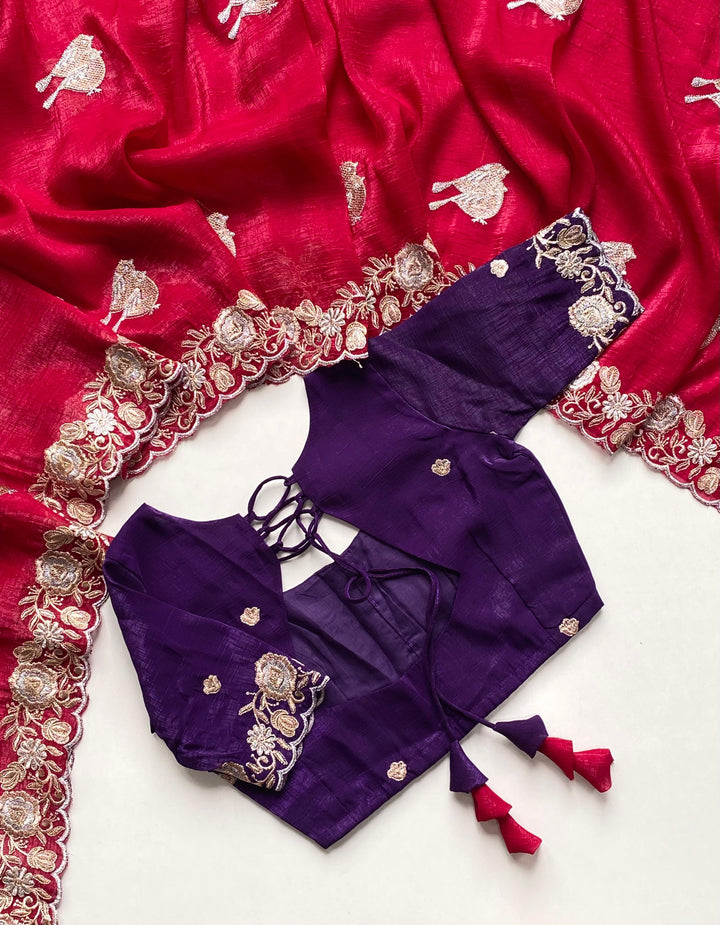 Ethnic Roots Crush Jimmy Choo Silk Saree