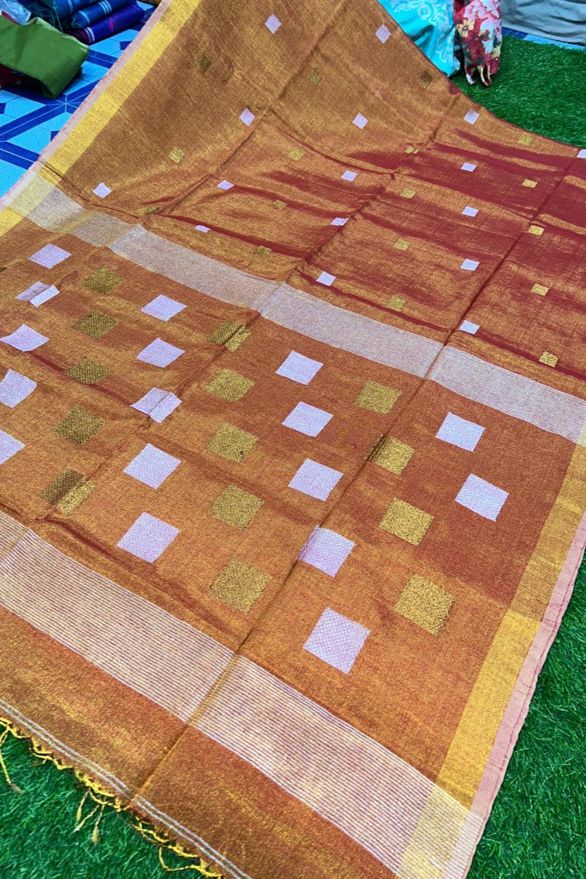 Shonamukhi Tissue Linen Banarasi Saree