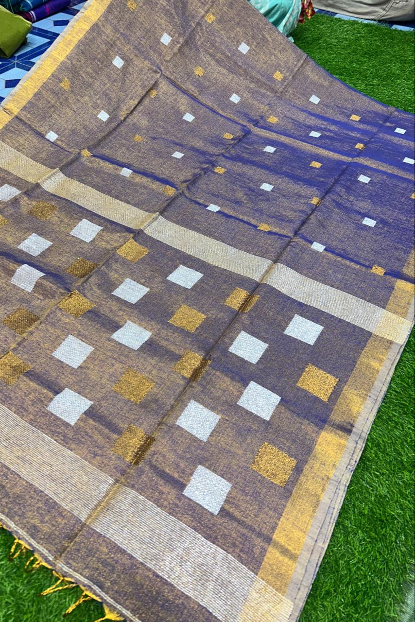 Shonamukhi Tissue Linen Banarasi Saree