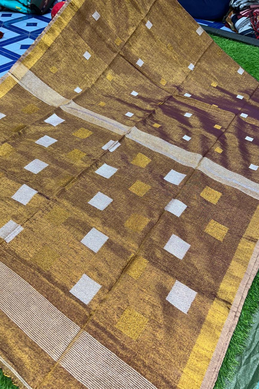 Shonamukhi Tissue Linen Banarasi Saree