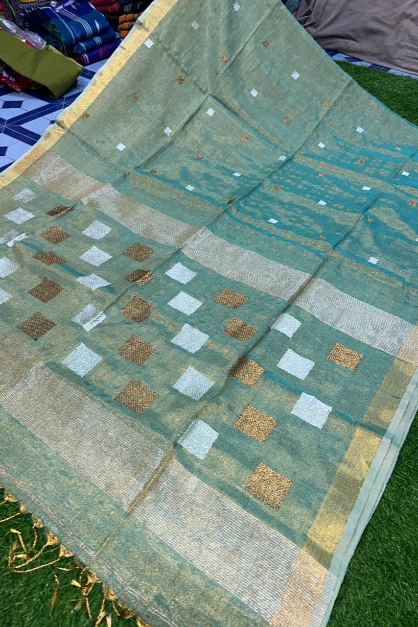 Shonamukhi Tissue Linen Banarasi Saree