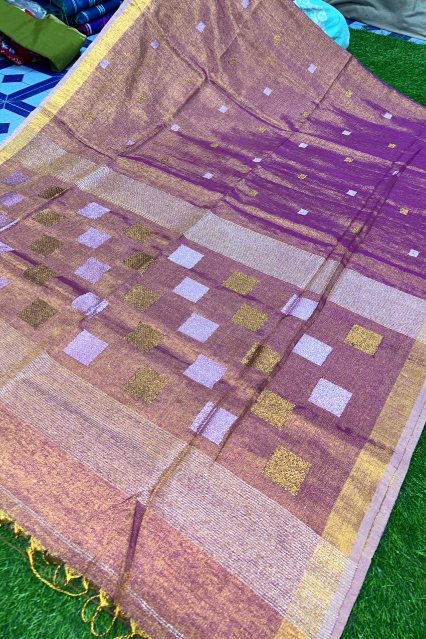 Shonamukhi Tissue Linen Banarasi Saree