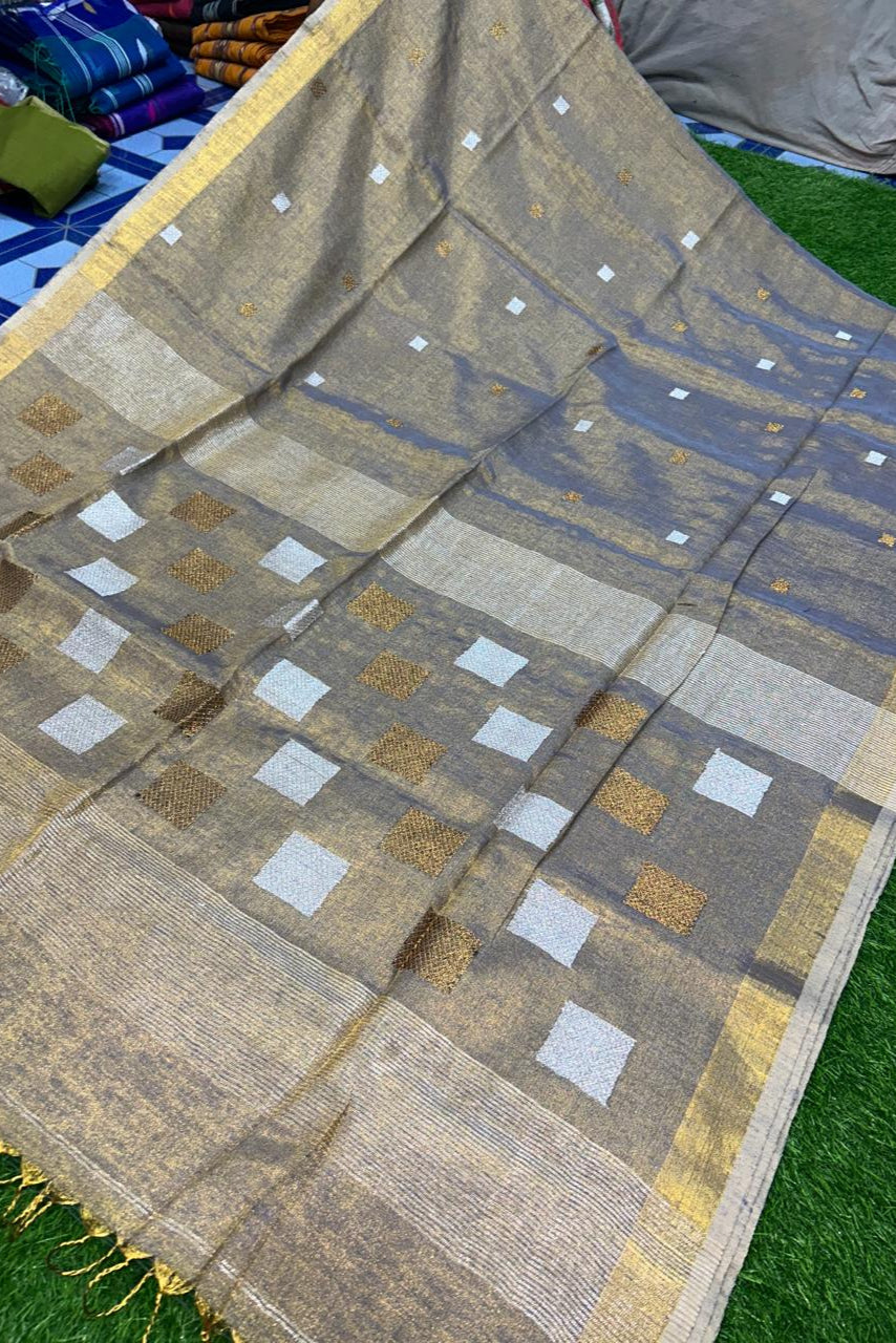 Shonamukhi Tissue Linen Banarasi Saree
