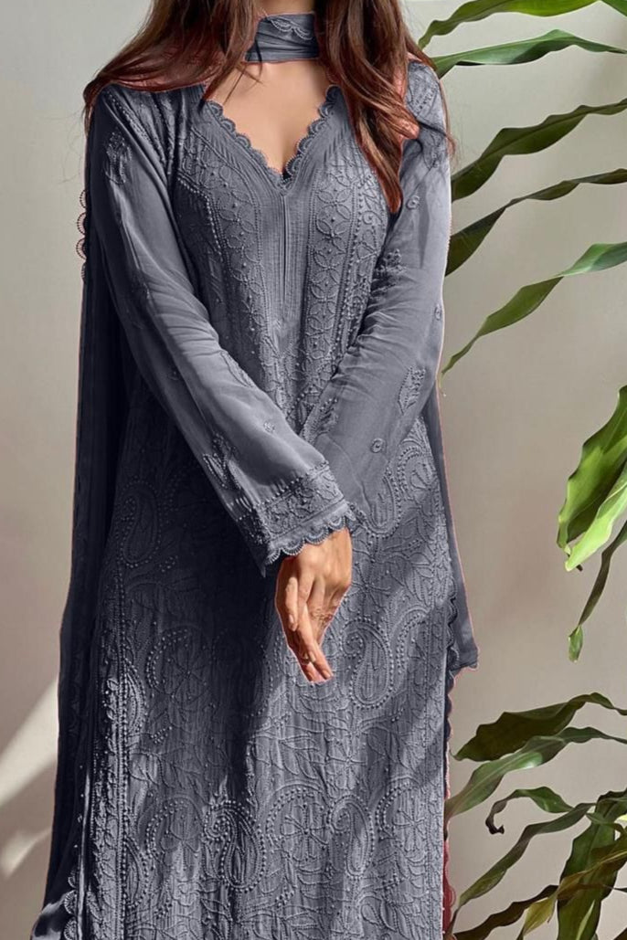 Breeze Bloom Georgette Kurti Set