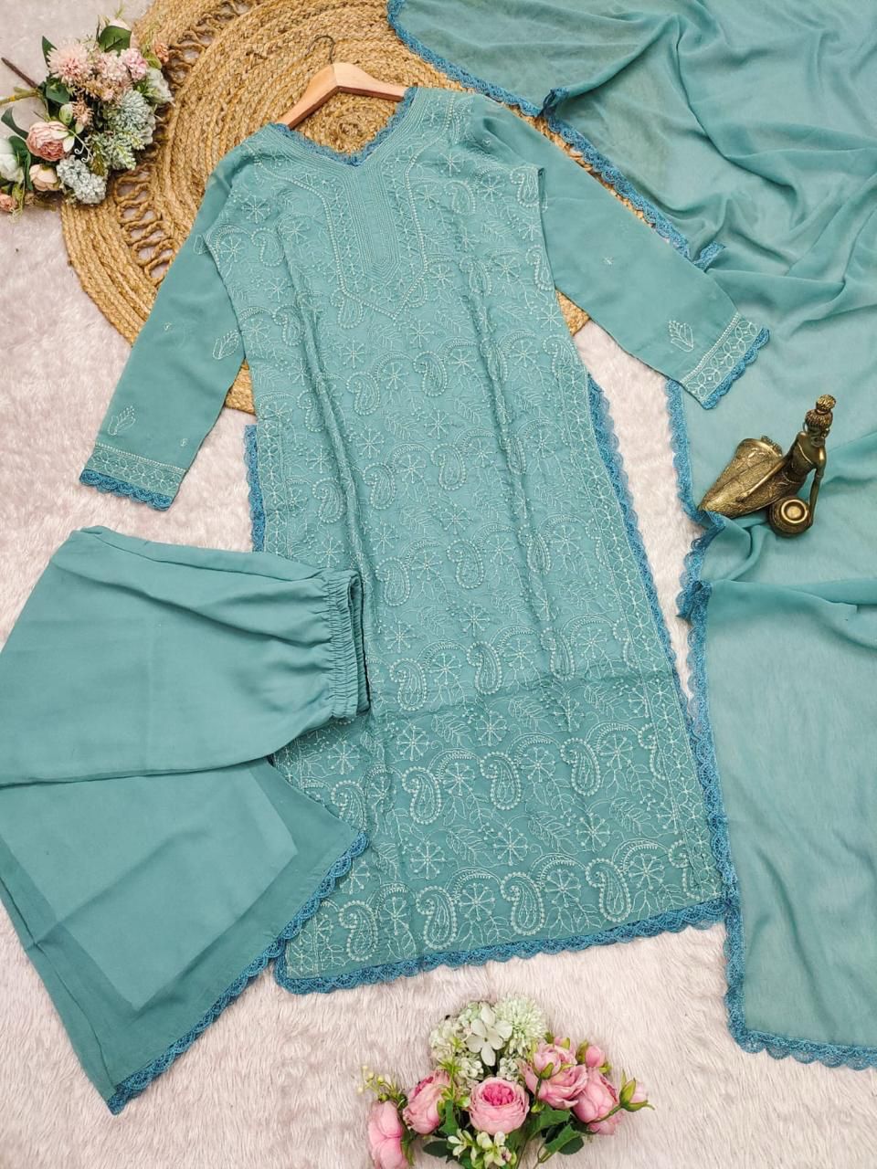 Breeze Bloom Georgette Kurti Set