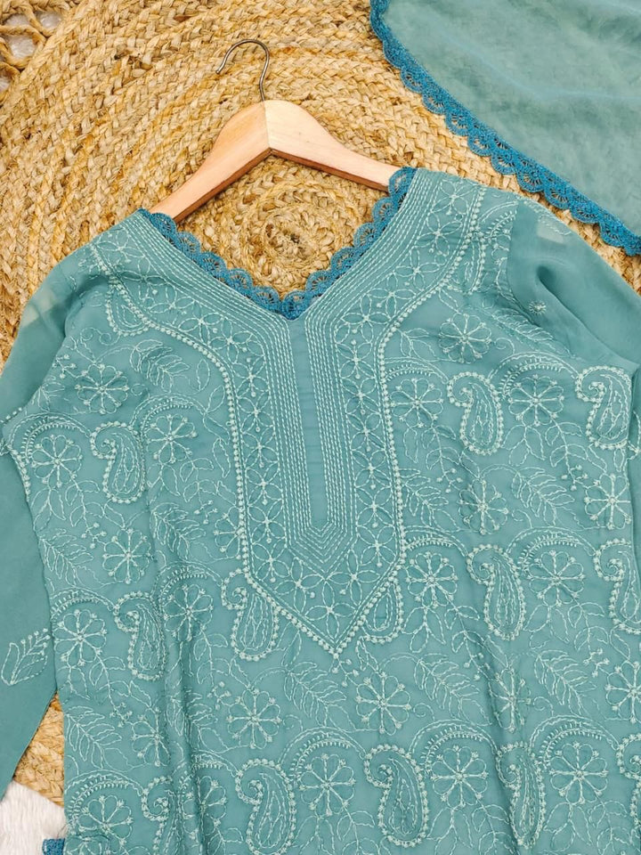 Breeze Bloom Georgette Kurti Set