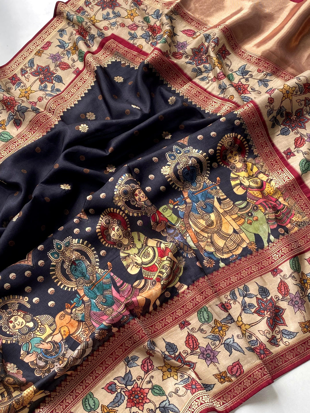 Romantic Monsoon Crepe Georgette Silk Saree