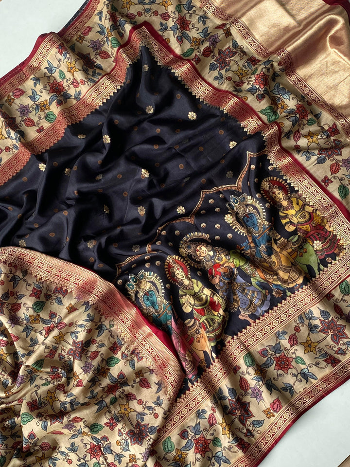 Romantic Monsoon Crepe Georgette Silk Saree