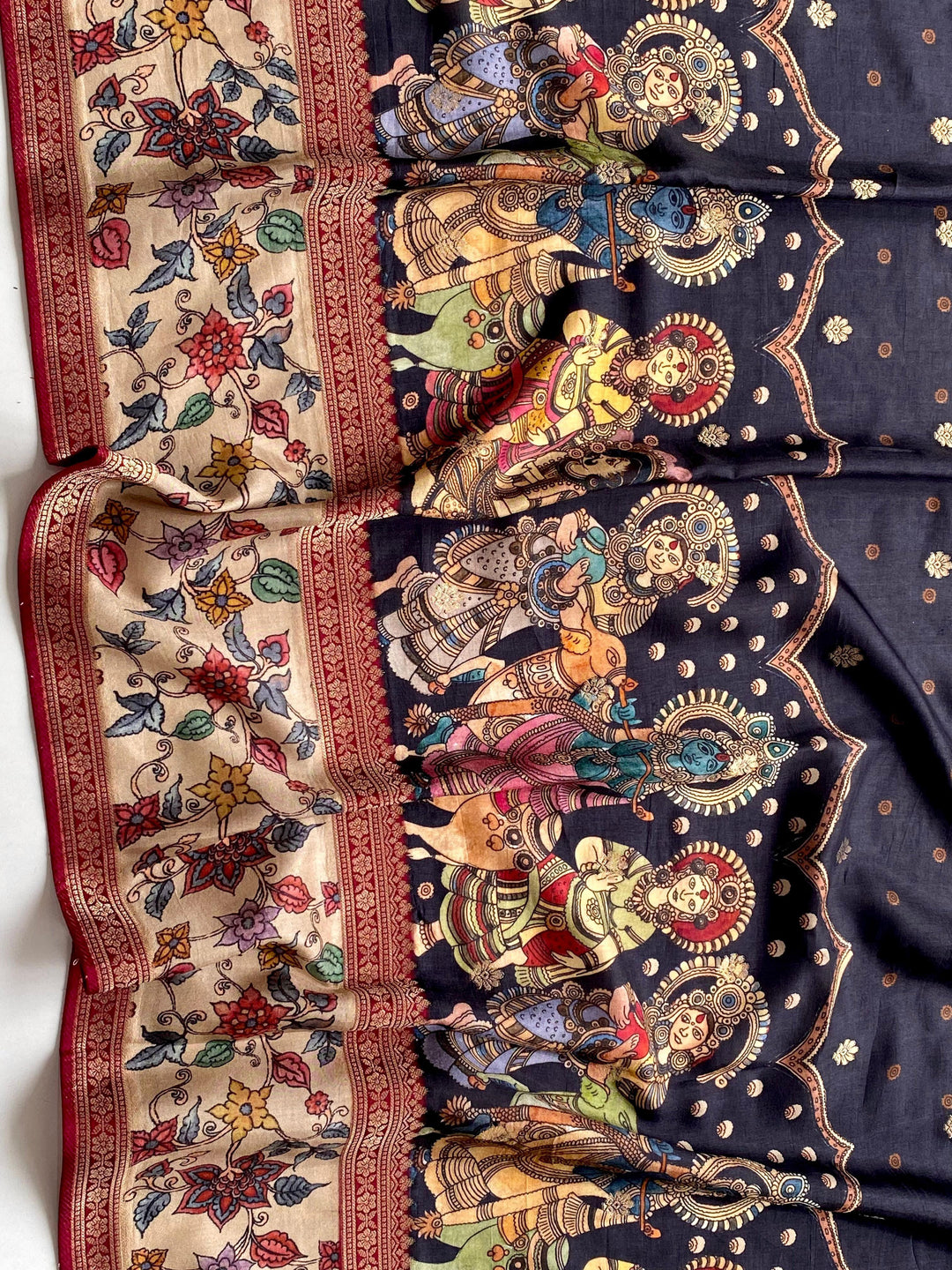 Romantic Monsoon Crepe Georgette Silk Saree