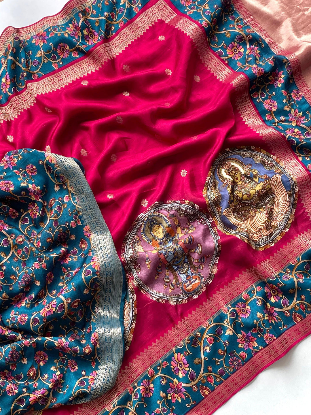 Romantic Monsoon Crepe Georgette Silk Saree