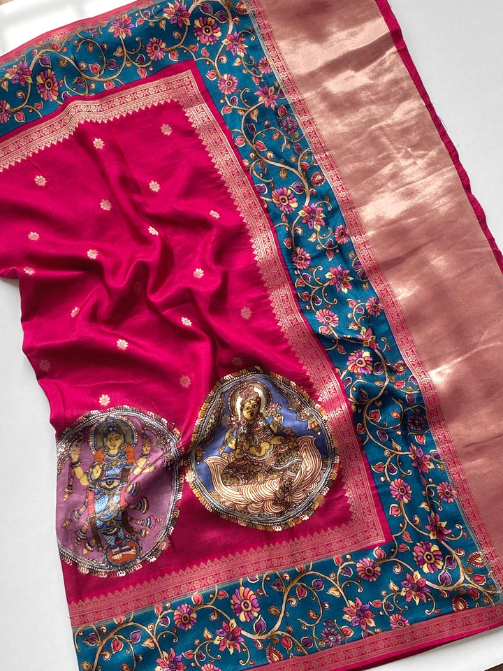 Romantic Monsoon Crepe Georgette Silk Saree