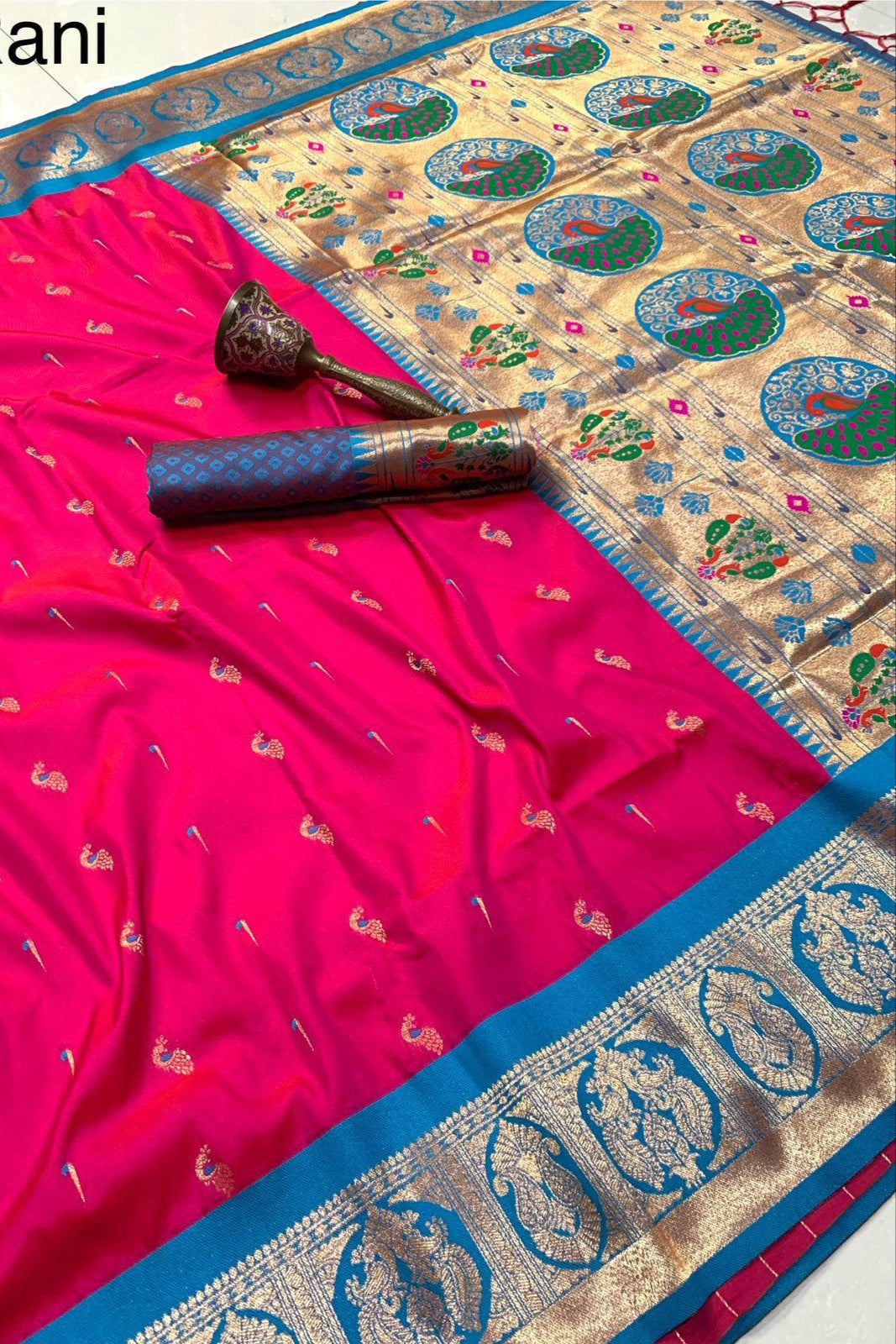 Maratha Grace Paithani Rani Pink Silk Saree