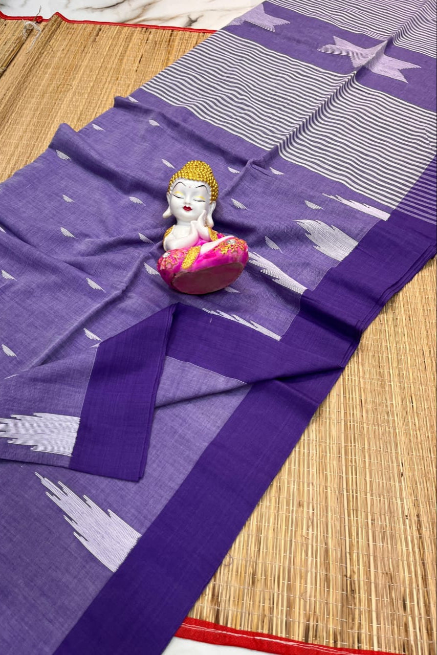 Monimala Temple Border Khadi Cotton Saree