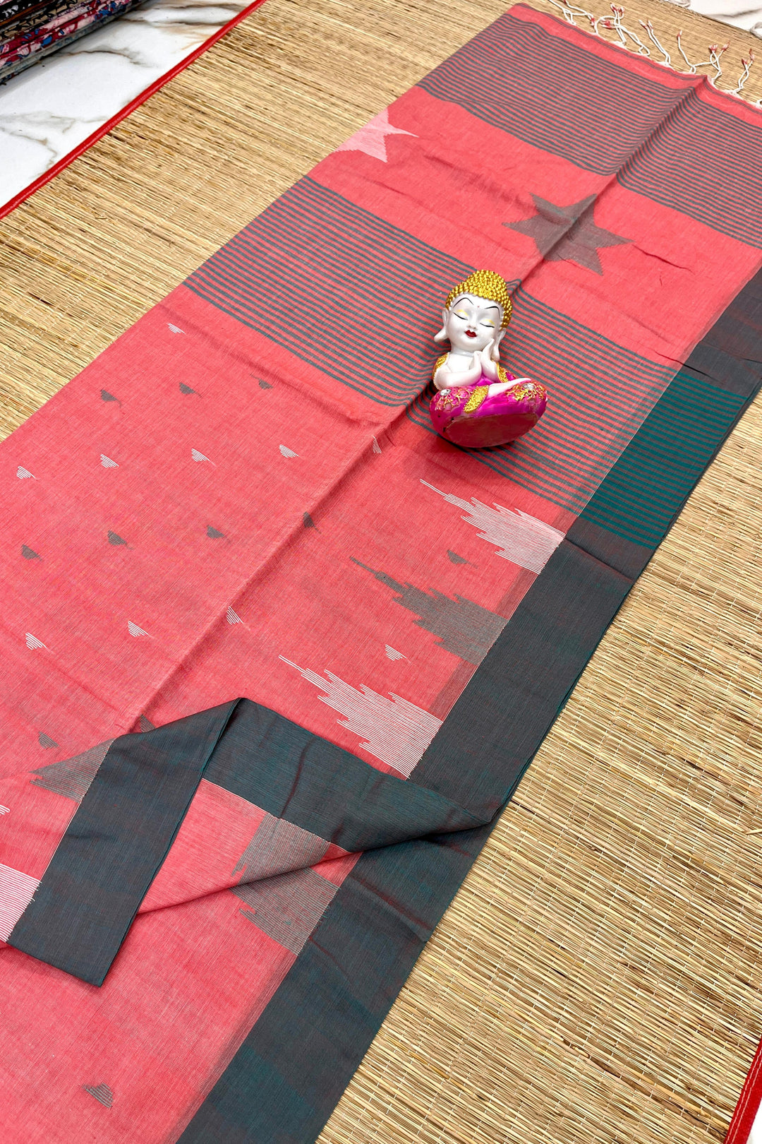 Monimala Temple Border Khadi Cotton Saree