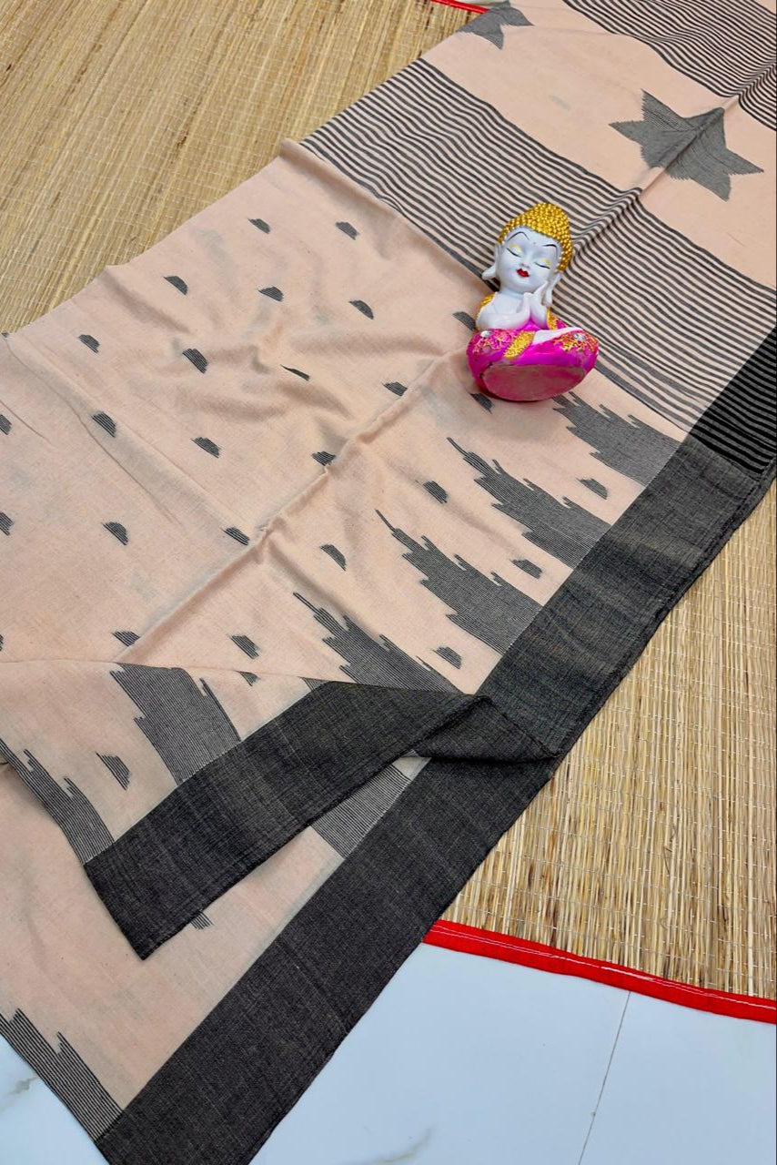 Monimala Temple Border Khadi Cotton Saree