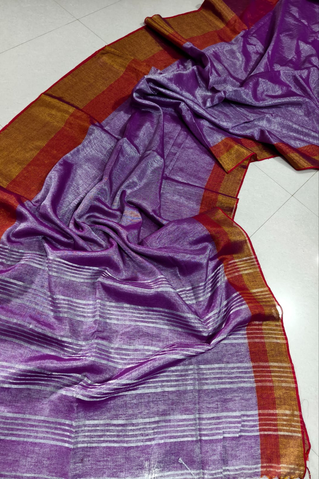 Tantir Tane Tissue Linen Saree