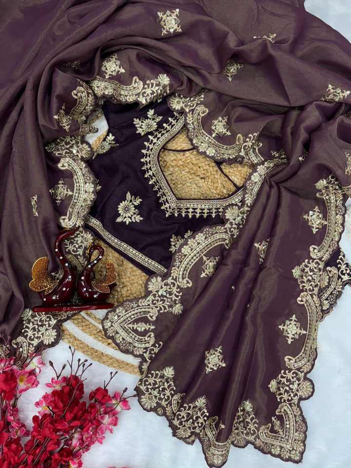 Actress Divyanka Tripathi Inspired Fancy Silk Saree