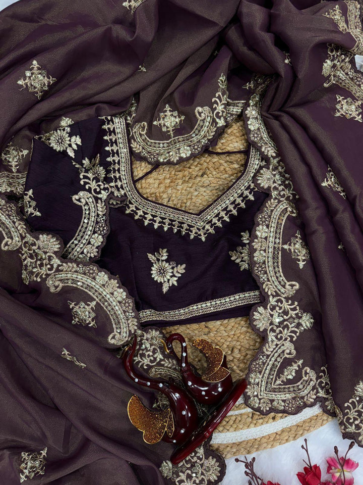 Actress Divyanka Tripathi Inspired Fancy Silk Saree