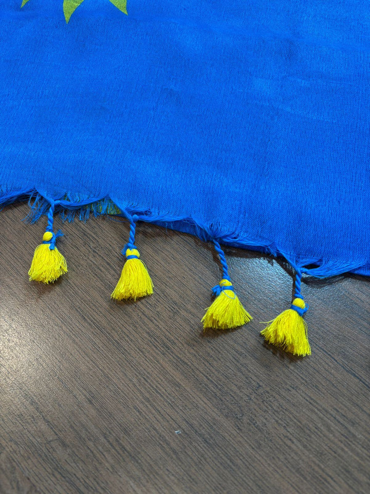 Cheerful Sunflower - Pure Khadi Cotton Sareee