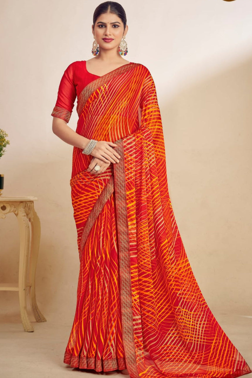 Agnija- soft-flowing chiffon saree