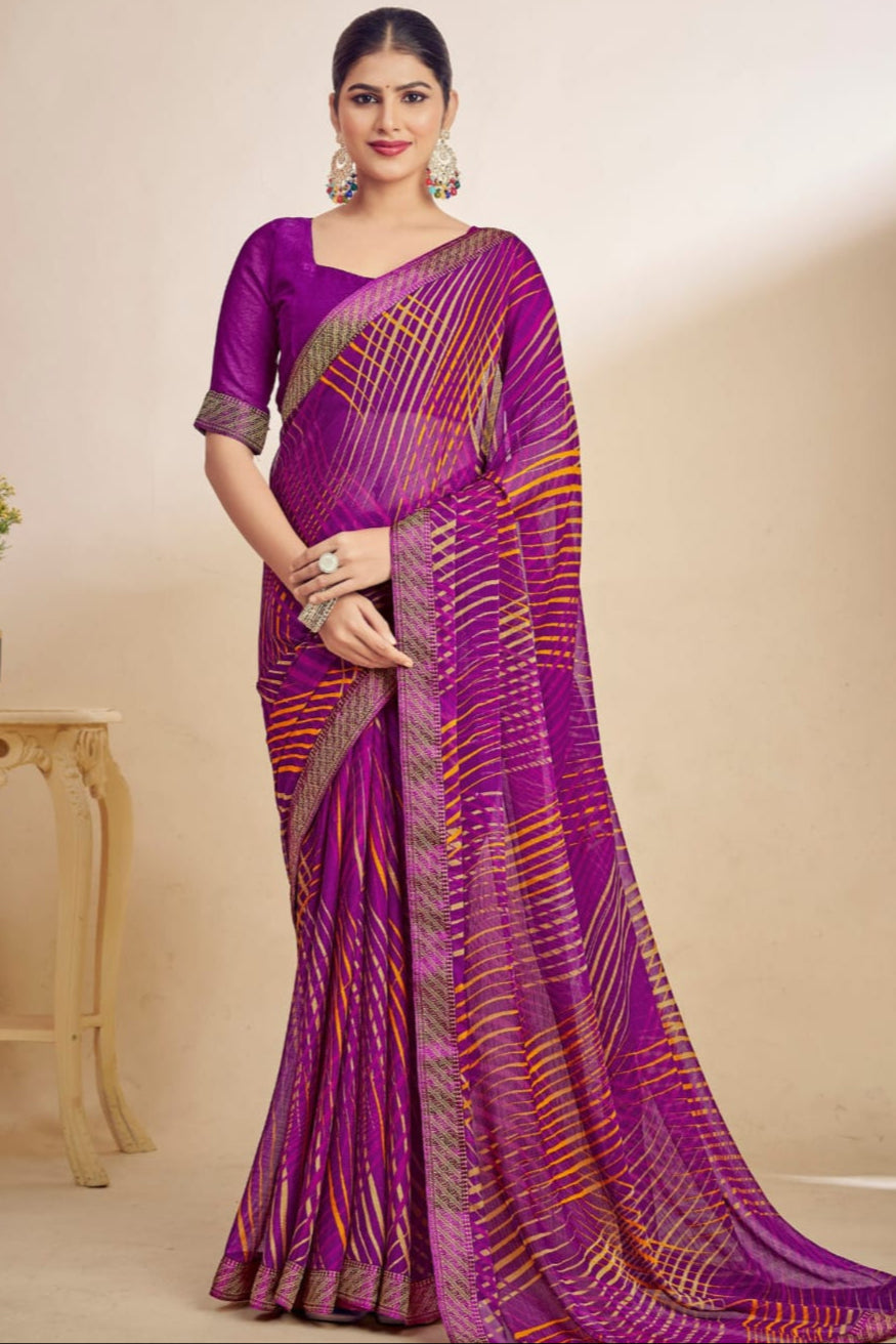 Agnija- soft-flowing chiffon saree