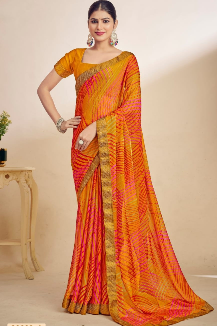 Agnija- soft-flowing chiffon saree