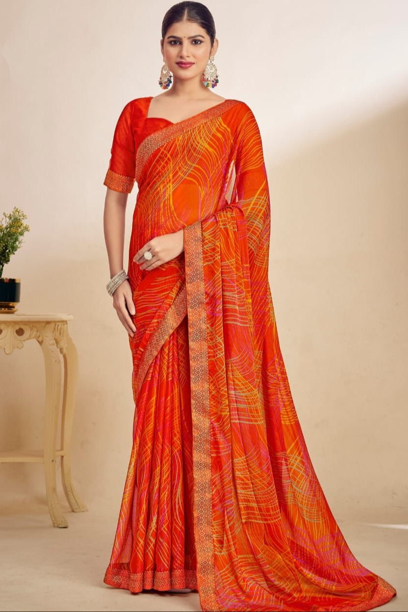 Agnija- soft-flowing chiffon saree