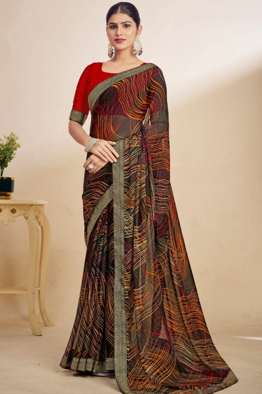 Agnija- soft-flowing chiffon saree
