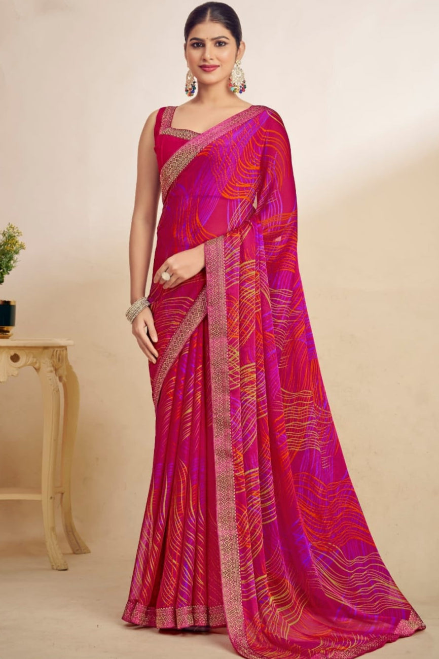 Agnija- soft-flowing chiffon saree