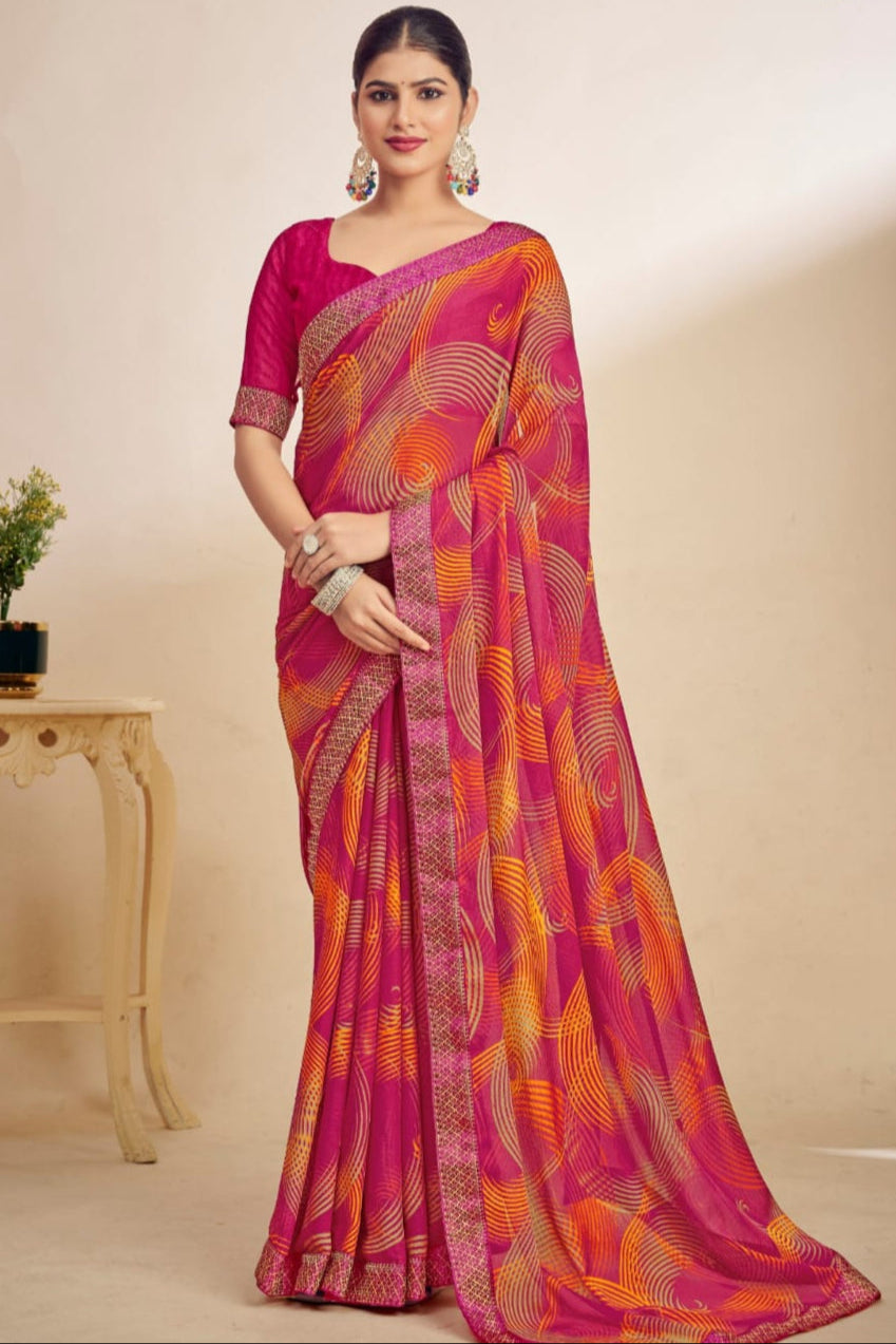Agnija- soft-flowing chiffon saree