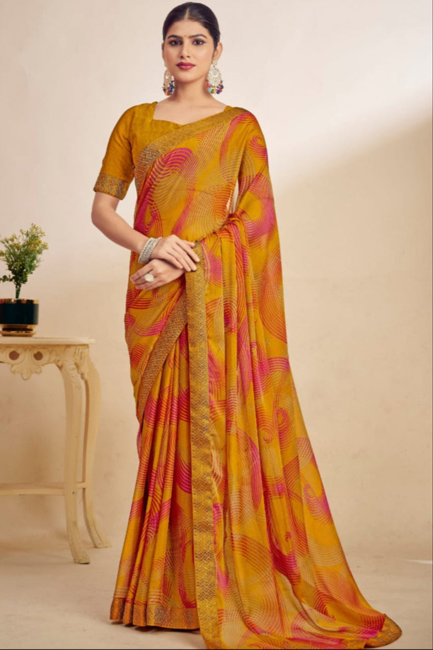 Agnija- soft-flowing chiffon saree