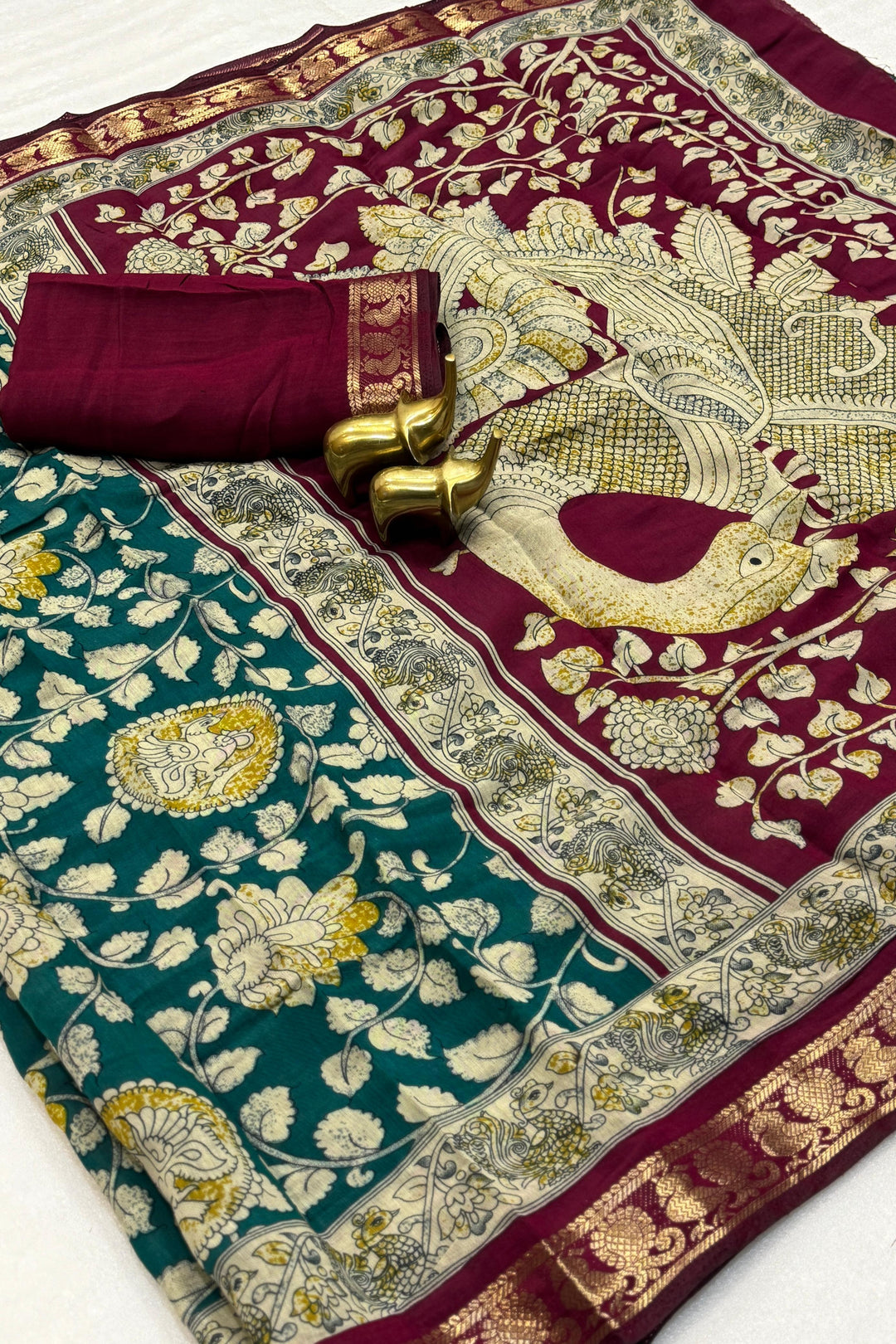 Naari Narrative Mangalagiri Silk Saree