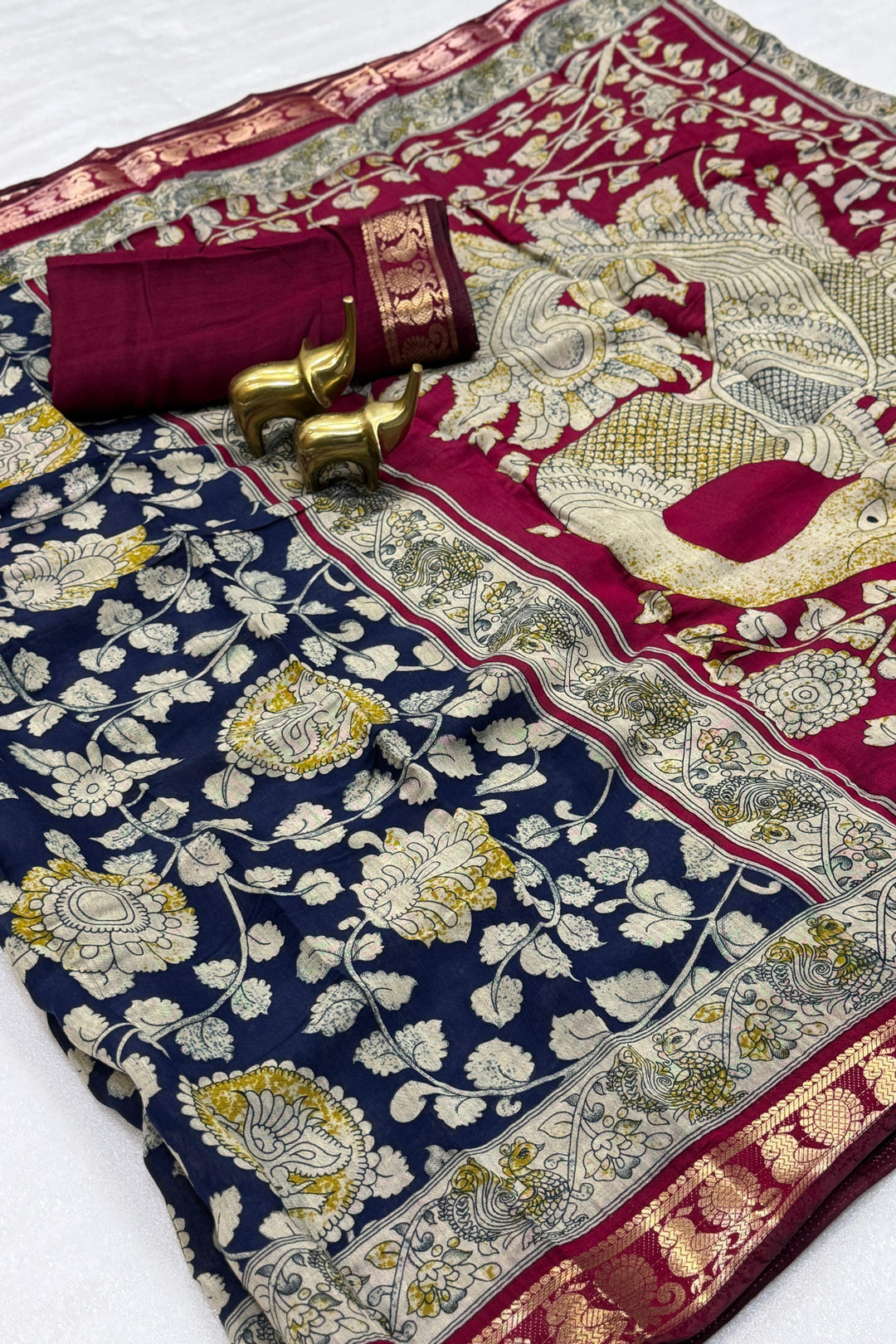 Naari Narrative Mangalagiri Silk Saree