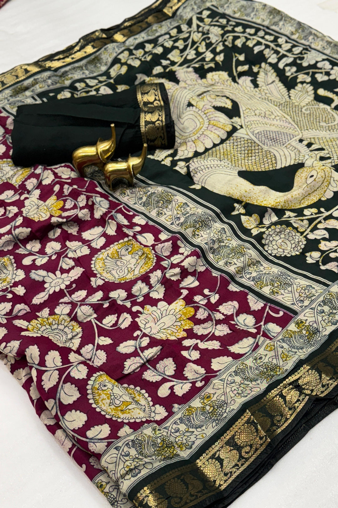 Naari Narrative Mangalagiri Silk Saree