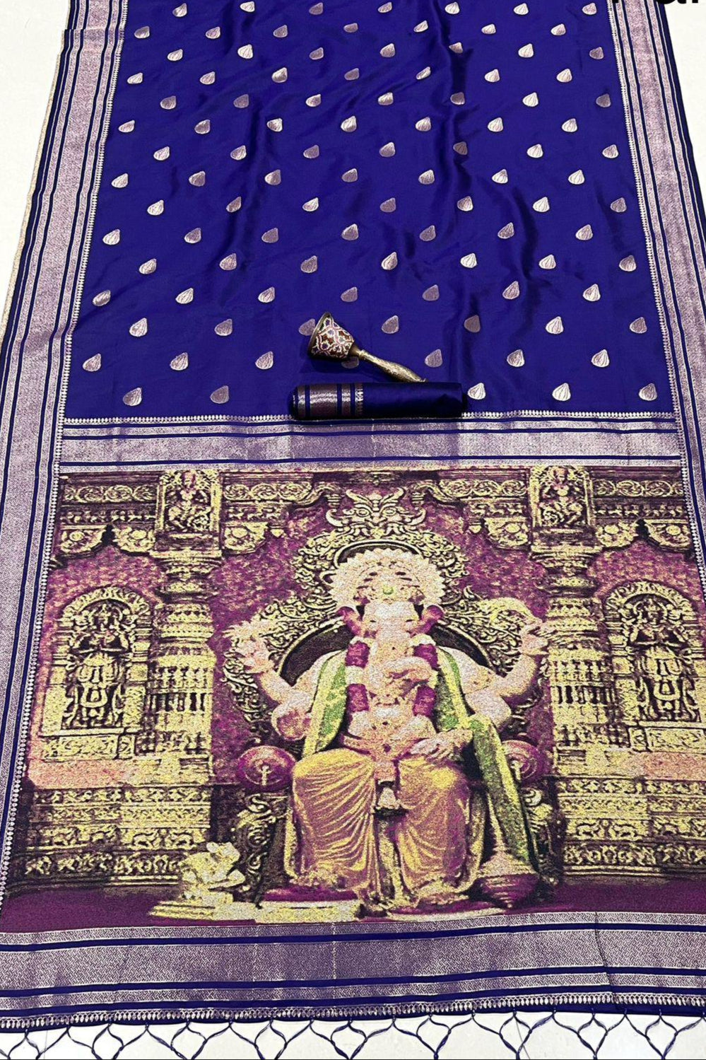 Ganpati Special Kanjivarum Paithani Silk Saree