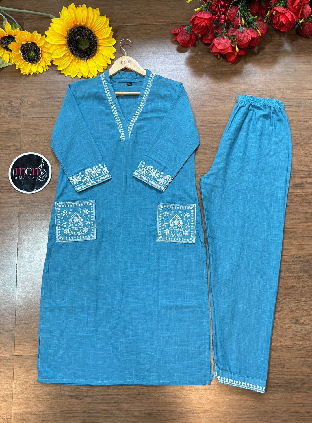 Cloud Whisper - Cotton Kurti Set
