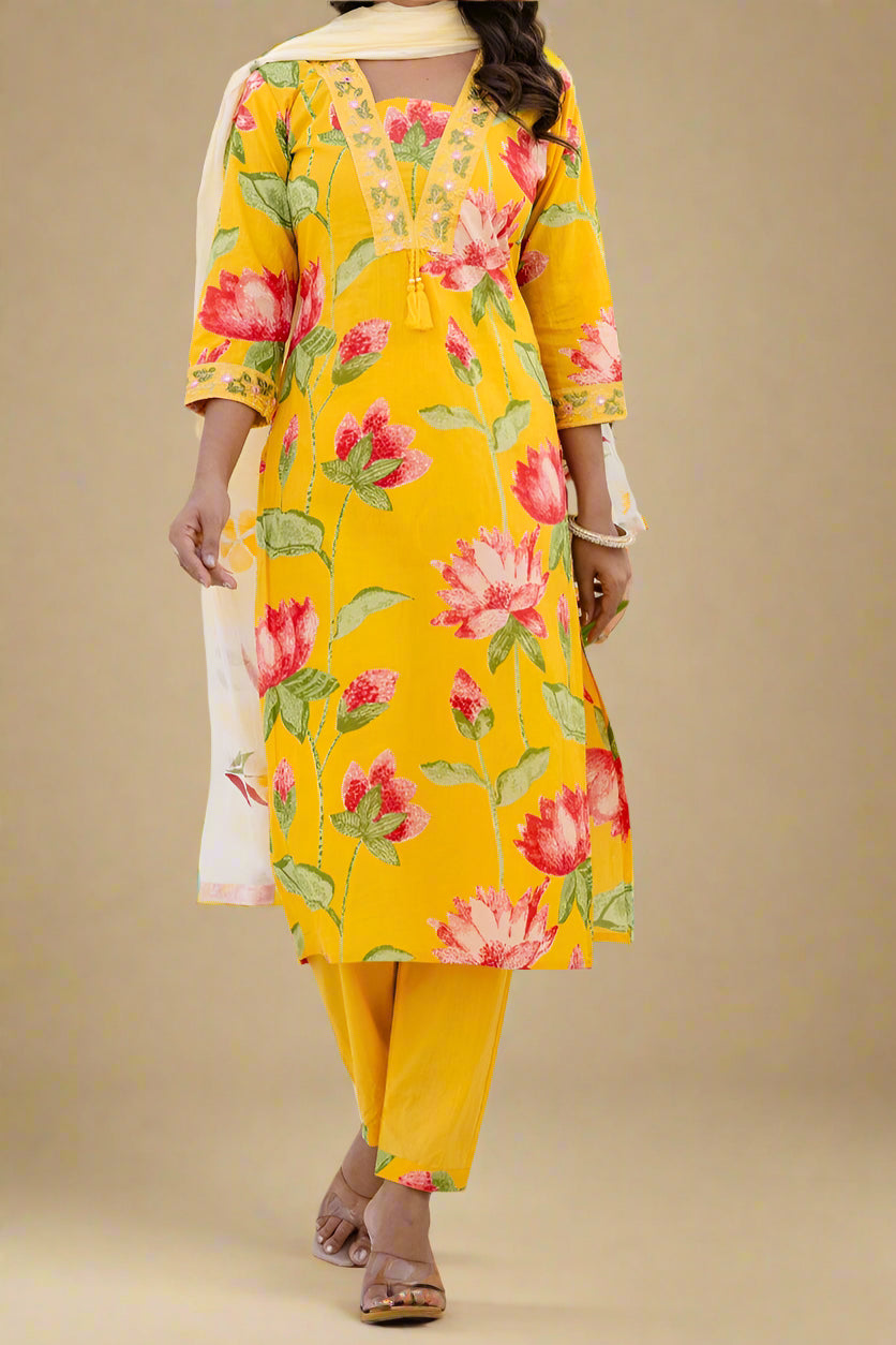Bold In Basics Cotton Kurti Set